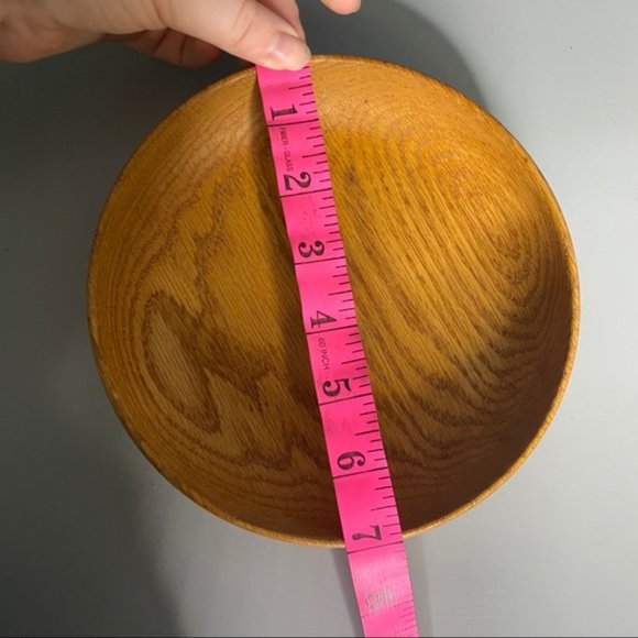 🎉4 for $20🎉Wooden Bowl 7 inches by 2 Inches Unkown Brand - Picture 5 of 9